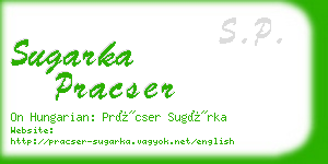 sugarka pracser business card
